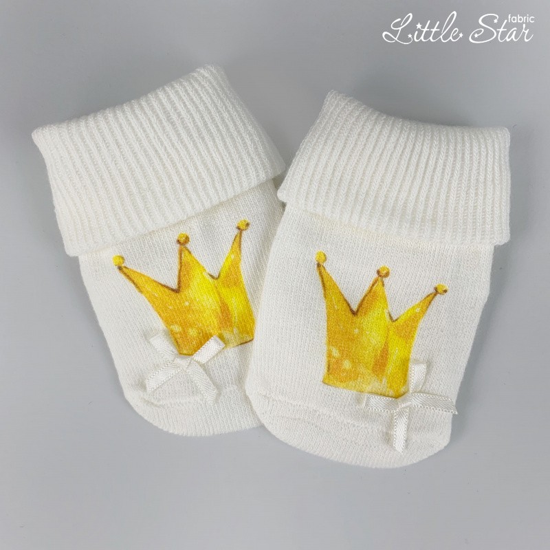 Little Star Носочки трикотажные с принтом "Корона"