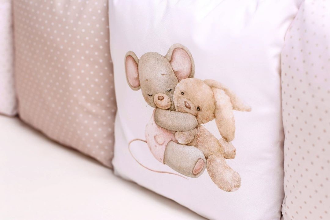Lappetti Комплект в детскую кроватку с подушечками "Little Mouse"